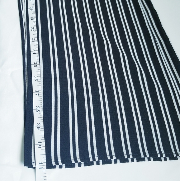 NEW RENVY Black and White Stripes with Side-Slit Wide Leg Pants NWOT - Picture 16 of 16